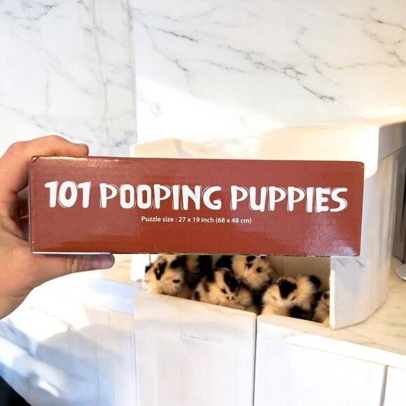 101 Pooping Puppies 1000 Piece HIlarious Jigsaw Puzzle By Funwares Missing 1 - Picture 5 of 7